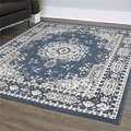 Home Dynamix Home Dynamix 769924532300 3 ft. 7 in. x 5 ft. 2 in. Lyndhurst Asiana Area Medallion Rug - Midnight Blue 769924532300